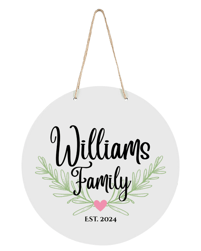 Personalized Family Established Door Sign