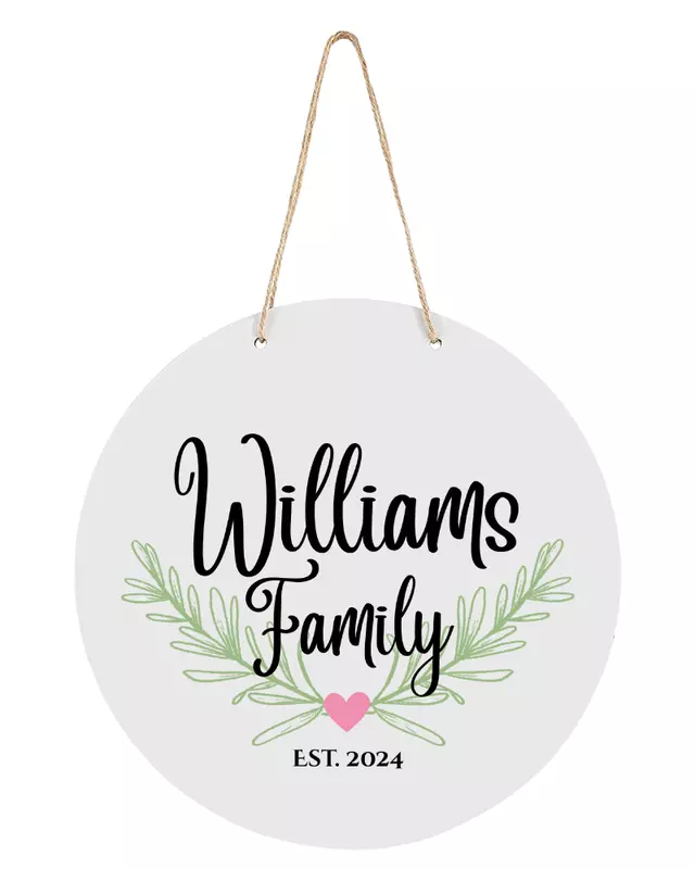 Personalized Family Established Door Sign