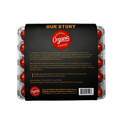 Pack of 30 Gardenz Free Range Organic Eggs - 44 to 70 gm each - No Antibiotics, No Hormones (Grade A) Pack of 30 Gardenz Free Range Organic Eggs - 44 to 70 gm each - No Antibiotics, No Hormones (Grade A)