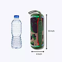 Portable Bluetooth Speaker - Camouflage Design with LED Lights, Deep Bass & Waterproof