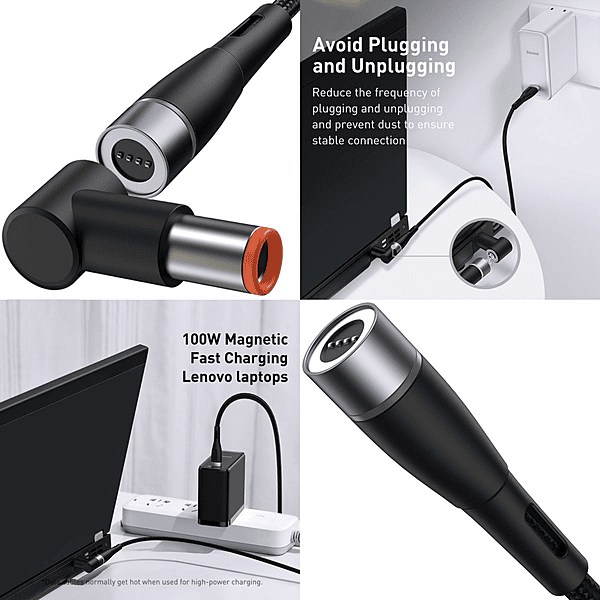 Baseus Zinc Magnetic Lenovo Charge Cable USB-C to DC Round Port (7.9*5.5mm)