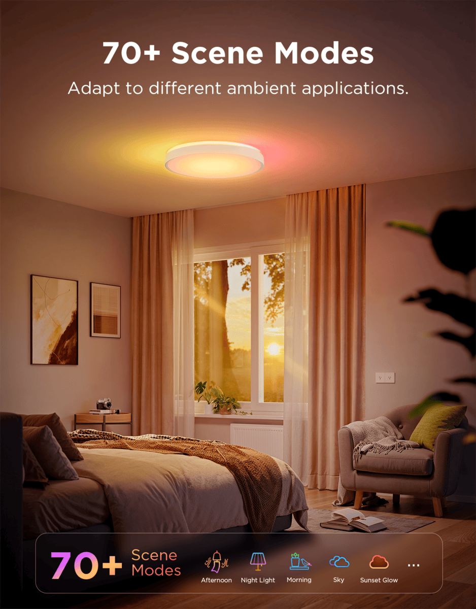 Govee 15inch RGBICWW + RGBICWW Round Smart Ceiling Light