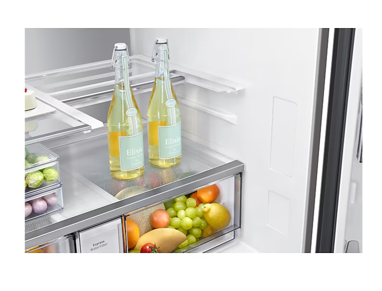 RF29DB9950QDAP, SAMSUNG, Refrigerador Bespoke 29 Pies 4 Door Family Hub 32" Screen Ai Beverage Center Plateado WIFI,"12 Meses Garantía General  20 años en el Compresor"