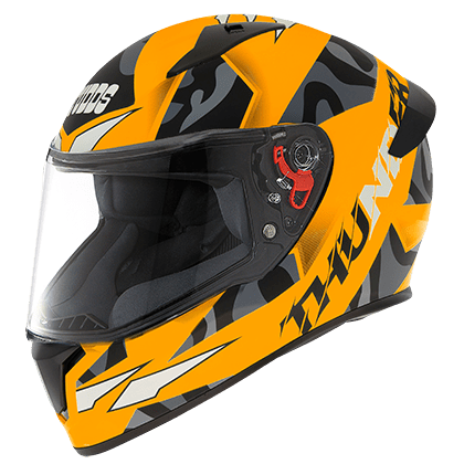 STUDDS THUNDER D7 MATT NEON ORANGE N9 BLACK M/V (XL)