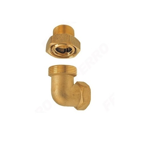 ANGLE BRASS UNION WITH O-RING 1'' M FERRO