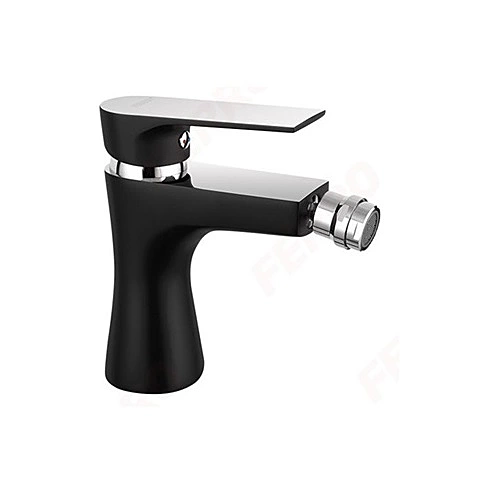 BIDET STANDING MIXER, BLACK&CHROME-ALGEO