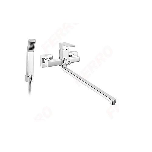WALL MOUNTED BATHTUB/WASHBASIN MIXER WITH SHOWER CONNECTION WITH SPOT-ZICCO