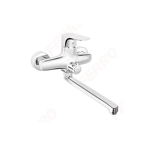 WALL MOUNTED BATHTUB/WASHBASIN MIXER WITH SHOWER CONNECTION-TIGA