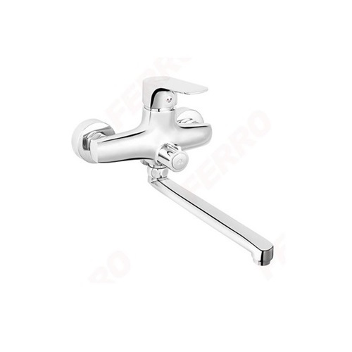 WALL MOUNTED BATHTUB/WASHBASIN MIXER WITH SHOWER CONNECTION-TIGA