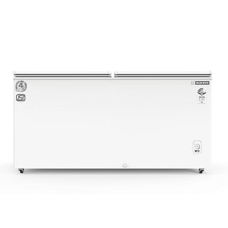 Blue Star CF3-500MPW Freezer Displaying its Energy Efficiency Sticker