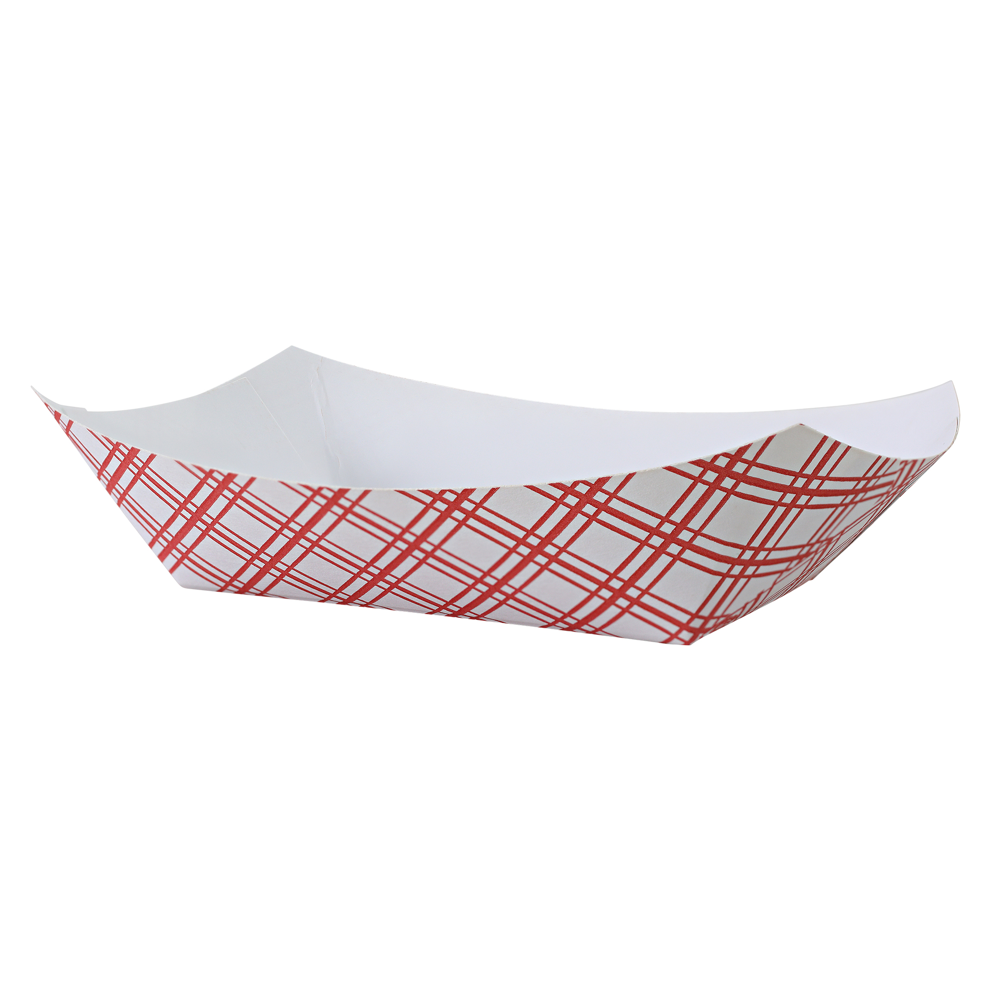 Empress 2lb Red Plaid Food Tray PFAS Free 4 / 250 cs