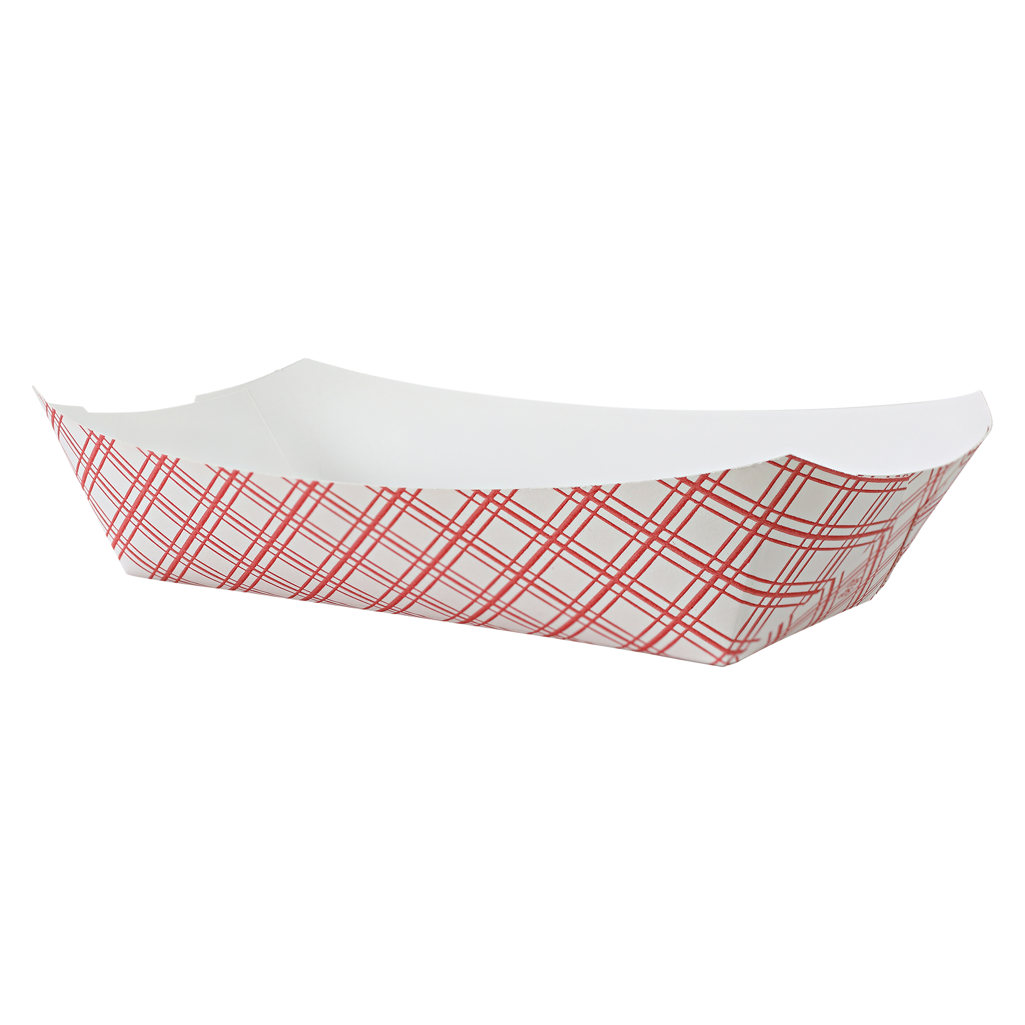 Empress 5lb Red Plaid Food Tray PFAS Free 500 / cs