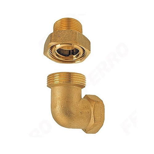 ANGLE BRASS UNION WITH O-RING 1'' M FERRO
