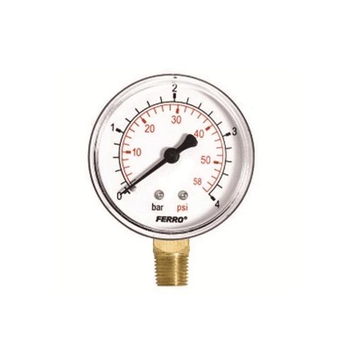 PRESSURE GAUGE 1/4'' 0-10 BAR SIDE CONNECTION