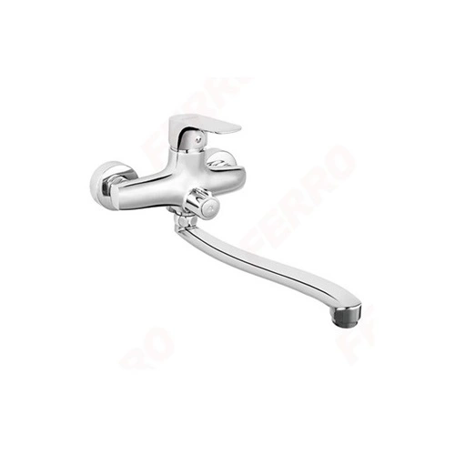 WELL MOUNTED BATHTUB/WASHBASIN MIXER WITH SHOWER CONNECTION-TIGA