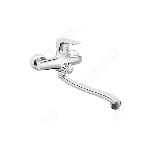 WELL MOUNTED BATHTUB/WASHBASIN MIXER WITH SHOWER CONNECTION-TIGA