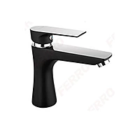 STANDING WASHBASIN MIXER, BLACK&CHROME-ALGEO