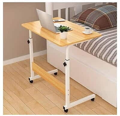 BED SIDE TABLE LAPTOP TABLE ADJUSTABLE DESK WITH WHEELS