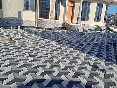 Arrow paving blocks
