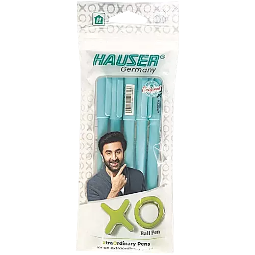 Hauser XO Ball Pens 0.7mm Blue Ink Pack of 5 – Smooth Writing Pens