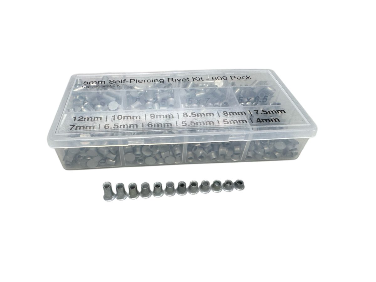 5mm Self-Piercing Rivet Kit 600 Pack - 50 each size 5mm Self-Piercing Rivet Kit 600 Pack - 50 each size