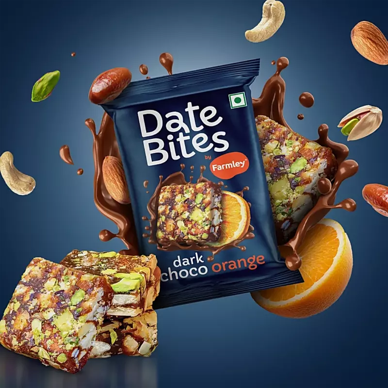Farmely-Date Bites-Dark choco with orange -20g