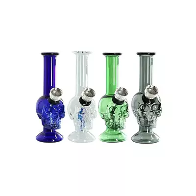 Champ High Color Mini Skull Glass Pipe