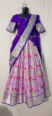 K0188: Ready To Ship Beautiful Pure Zari Kota Silk Lehenga Set