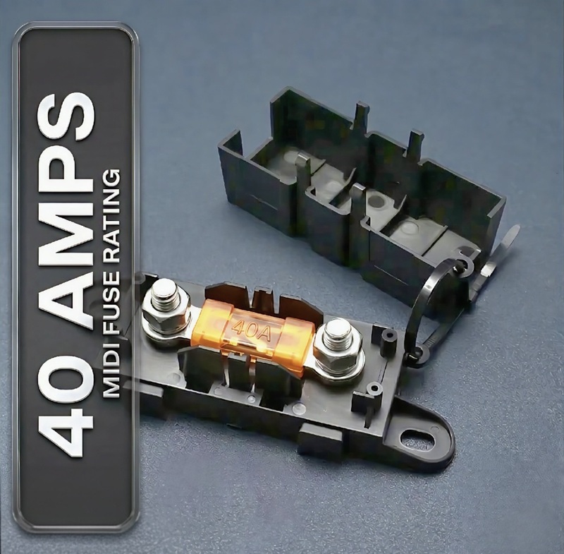 Tan 4x4 80A Heavy-Duty Inline Fuse Holder | Splash-Proof Protection
