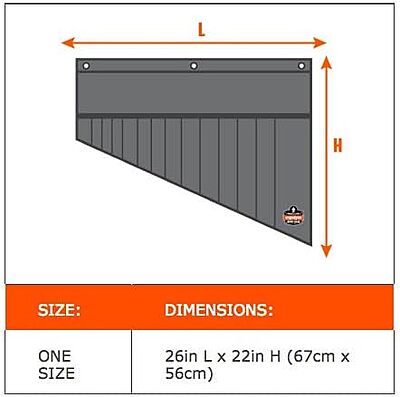 Ergodyne Arsenal 5873 Wrench Roll-Up, 14-Pocket Organizer