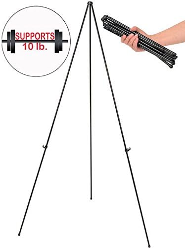 MASTERVISION Instant Display Easel, Steel, Black