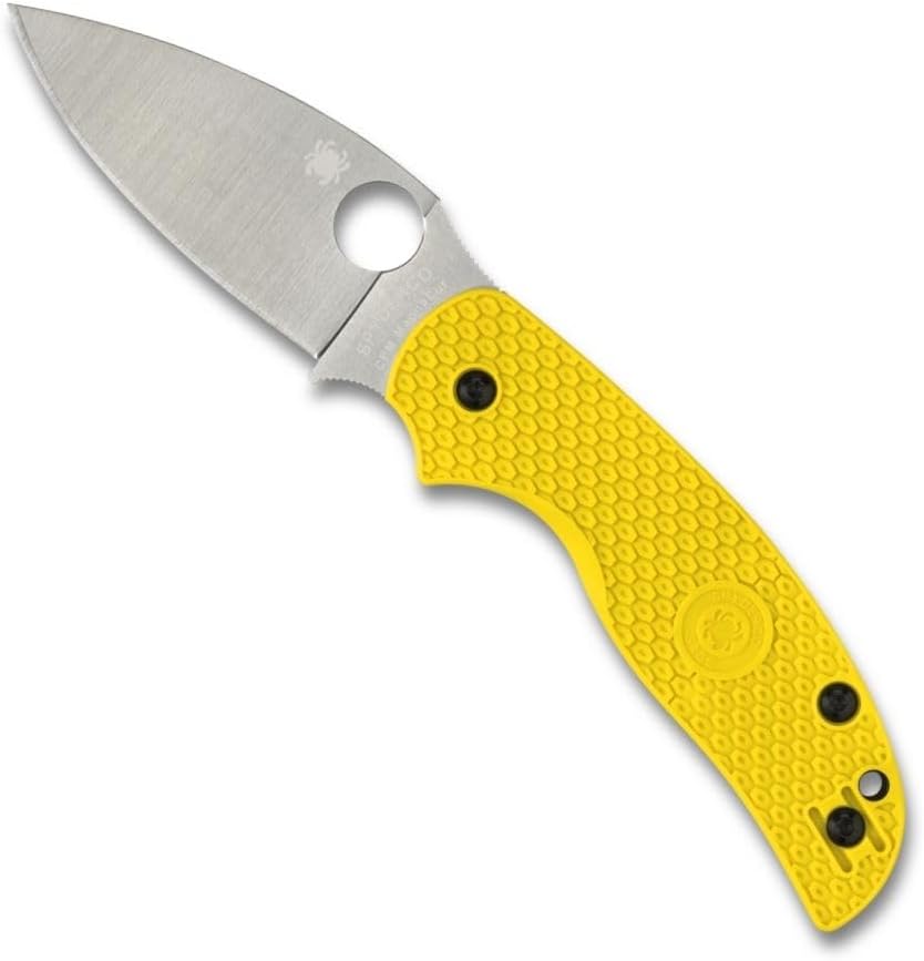 Spyderco Sage 5 Lightweight Salt Folding Pocket Knife with 3-Inch CPM MagnaCut Steel Blade and Yellow FRN Handle