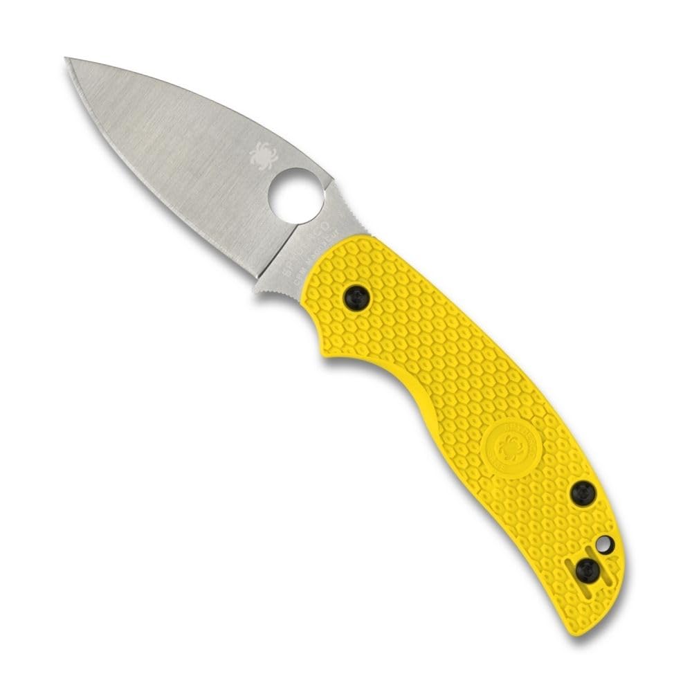 Spyderco Sage 5 Lightweight Salt Folding Pocket Knife with 3-Inch CPM MagnaCut Steel Blade and Yellow FRN Handle