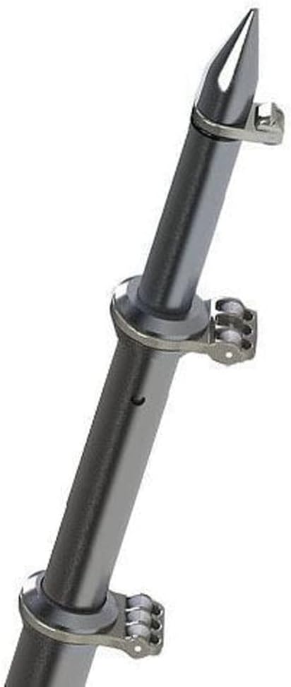 TACO METALS Taco Marine OT-0318HD-VEL Deluxe Aluminum Tele-Outrigger Poles - 18', Silver