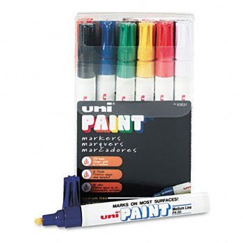 Sanford Uni Paint Markers, Medium Point, Assorted Colors, Pack Of 12