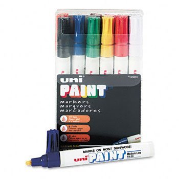 Sanford Uni Paint Markers, Medium Point, Assorted Colors, Pack Of 12
