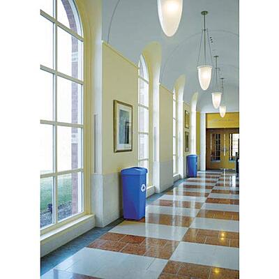 Rubbermaid Commercial Products Untouchable Square Trash Can 23G Black, for Offices/Mailrooms/Schools/ClassroomsAreas of High