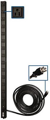 Tripp Lite Basic PDU, 1.44kW Single-Phase, 120V, 14 Outlets (5-15R), NEMA 5-15P Input, 15 ft. Cord