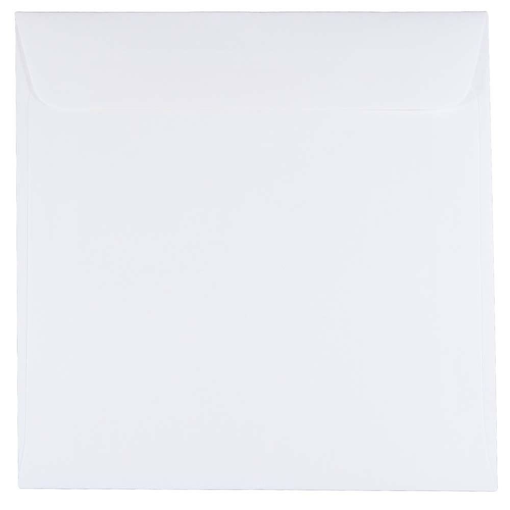 JAM PAPER Square Invitation Envelopes - White - Gummed Seal - 25/Pack