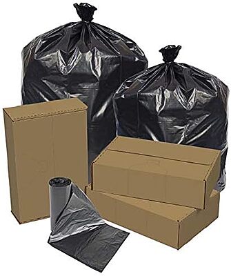 40 Load Black Star Can Liner, 45 Gallon - 100 per case.