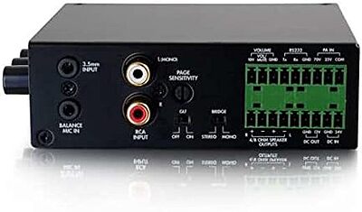 Legrand - C2G Audio Amplifier, Black Audio Component Amplifier, Plenum Rated, TAA Compliant Amp, 50W Amplifier, 1 Count