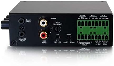Legrand - C2G Audio Amplifier, Black Audio Component Amplifier, Plenum Rated, TAA Compliant Amp, 50W Amplifier, 1 Count