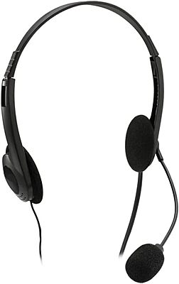 Adesso Xtream H4 - 3.5mm Stereo Headset with Microphone - Noise Cancelling - Wired- 6 ft cable- Lightweight - XTREAMH4