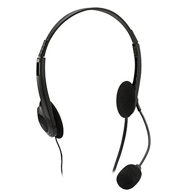 Adesso Xtream H4 - 3.5mm Stereo Headset with Microphone - Noise Cancelling - Wired- 6 ft cable- Lightweight - XTREAMH4