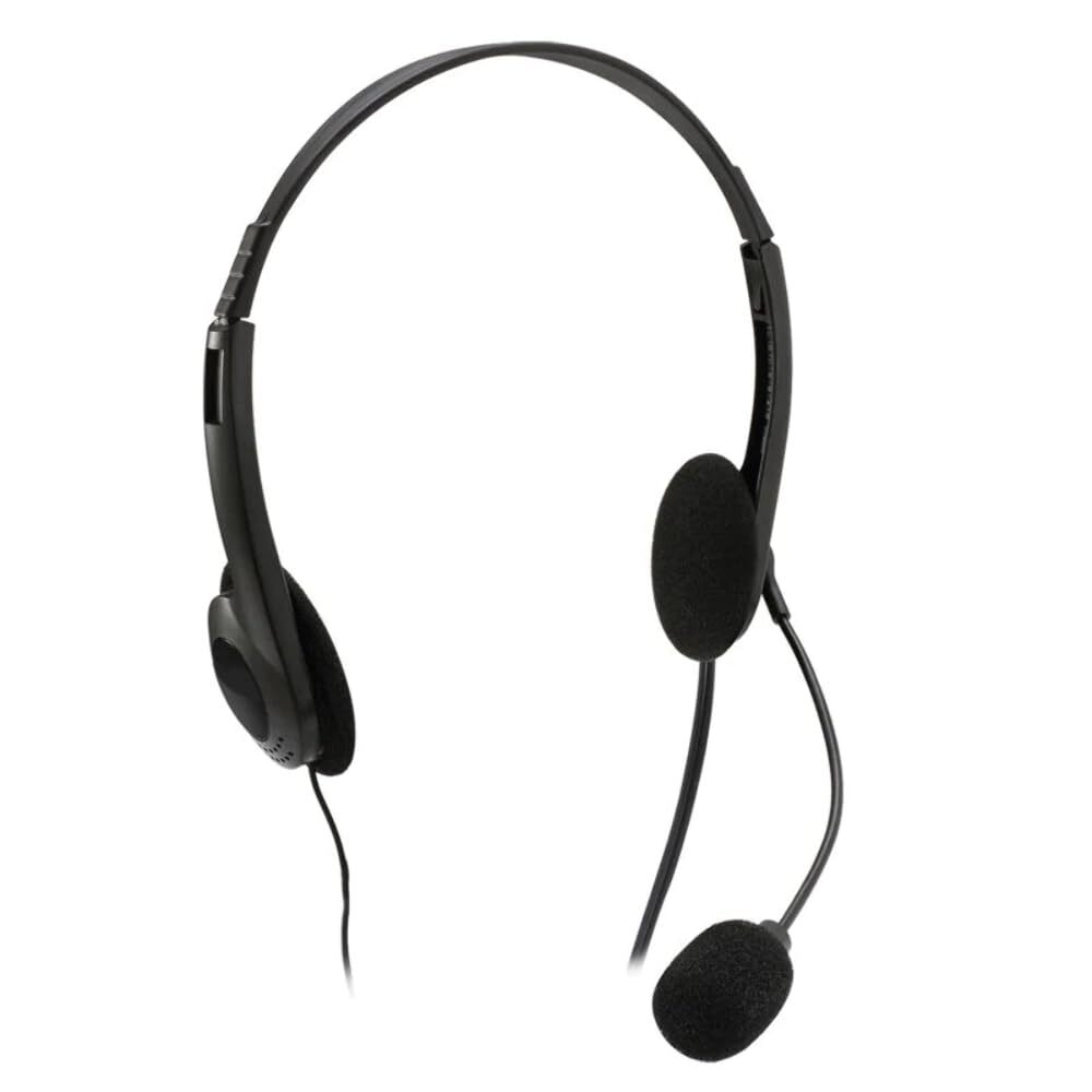 Adesso Xtream H4 - 3.5mm Stereo Headset with Microphone - Noise Cancelling - Wired- 6 ft cable- Lightweight - XTREAMH4