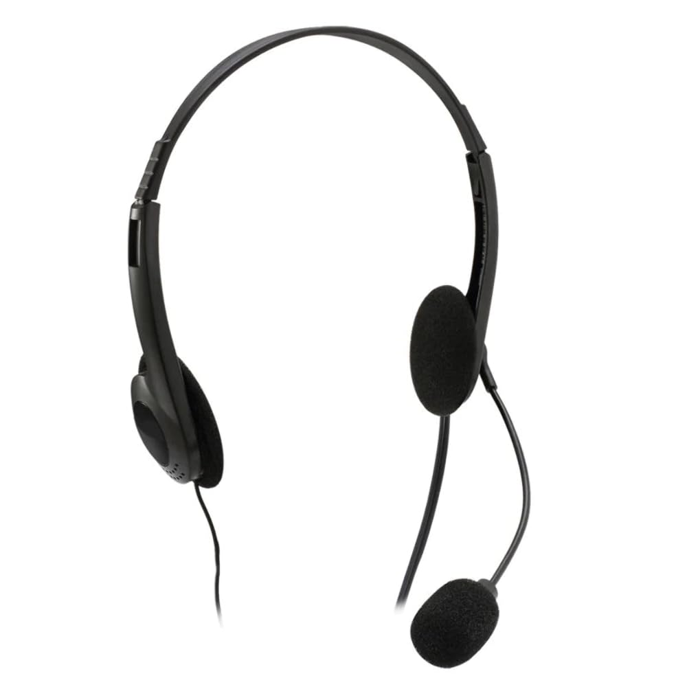Adesso Xtream H4 - 3.5mm Stereo Headset with Microphone - Noise Cancelling - Wired- 6 ft cable- Lightweight - XTREAMH4