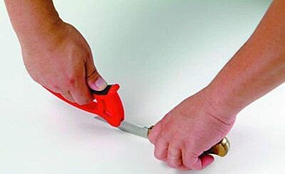 Lansky Deluxe Quick Edge Knife Sharpener with Replaceable Carbide Element (Red) - LSTCN