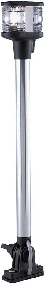 Perko 1181DP0CHR 12V Horizontal-Mount Fold-Down Combination Masthead/White All-Round Navigation Light - 14.25" Height