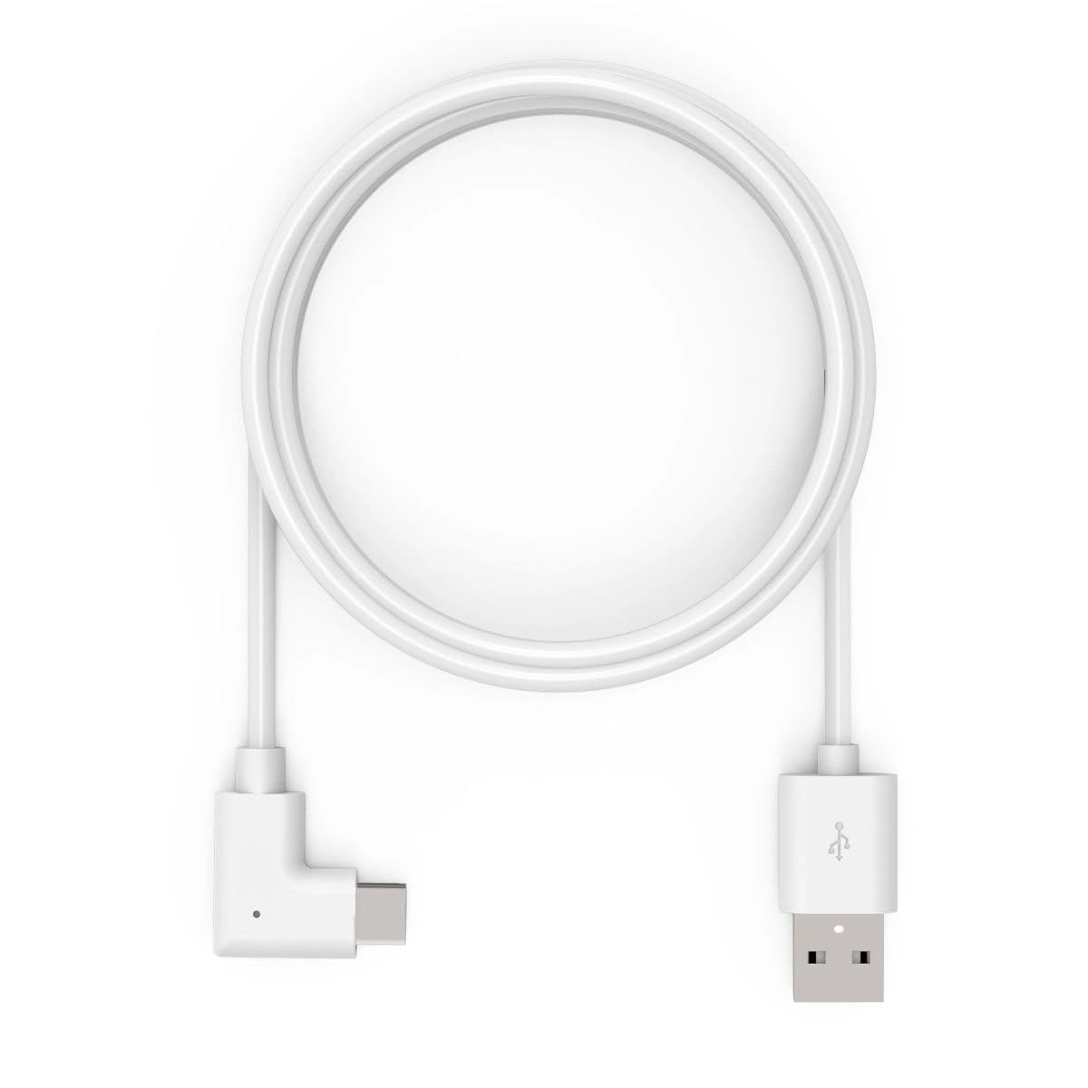 Compulocks 6ft Charge & Data USB-C to USB-C 90-Degree Cable Right Angle White