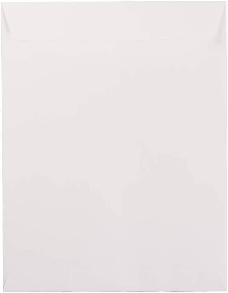 JAM Paper Open-End Catalog Envelopes with Gummed Closure - White